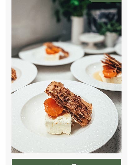 Orange Semifreddo with Baklava Shards