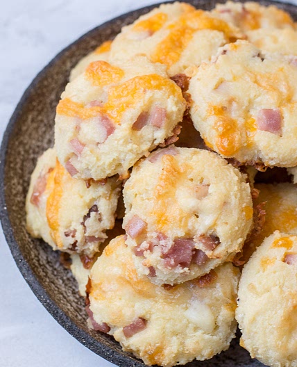 Keto Ham and Cheese Breakfast Biscuits