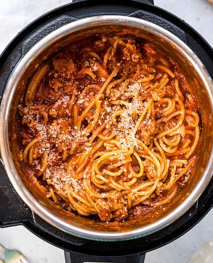 Instant Pot Spaghetti and Meat Sauce