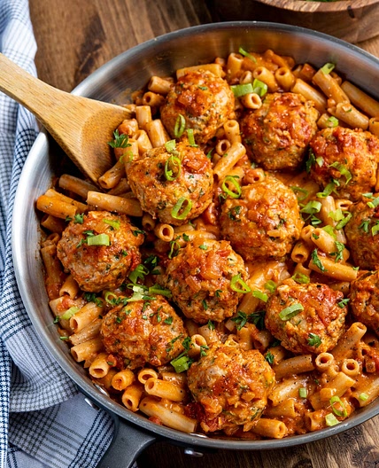 Creamy Cajun Chicken Meatball Pasta (Gluten Free and Dairy Free)