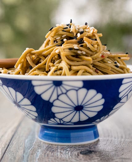 Sesame Ginger Edamame Spaghetti