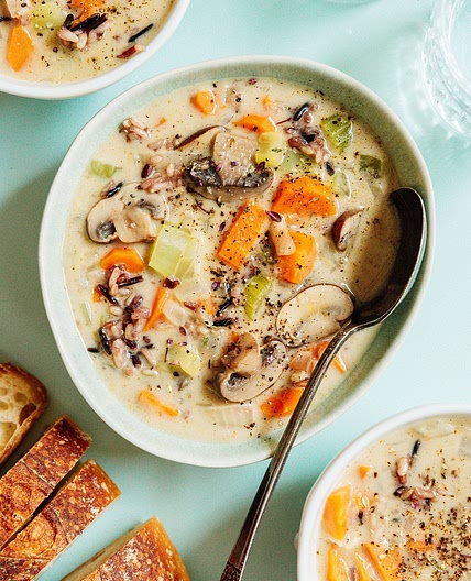 Vegan Wild Rice Soup (Coconut Milk)