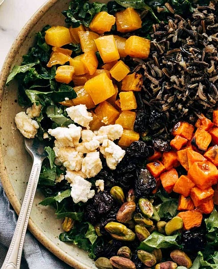 Roasted Veggie Grain Bowl with Balsamic Dressing