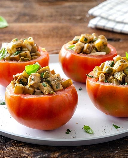 Pomodori ripieni di melanzane