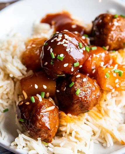 3 Ingredient Hawaiian Meatballs