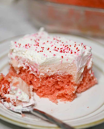 Strawberry Creme Passion Poke Cake