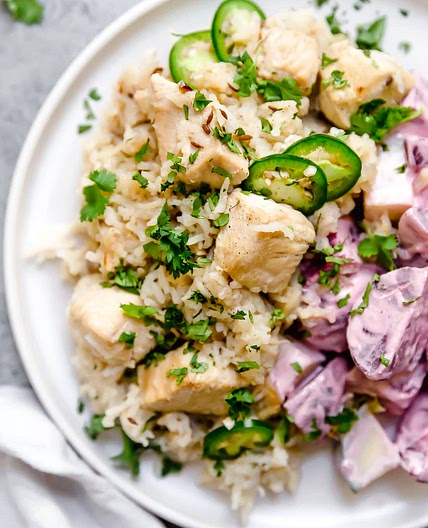 Instant Pot Indian Chicken and Rice Pulao