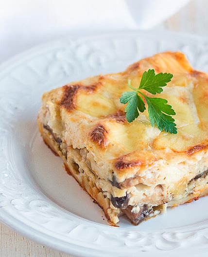 Lasaña de setas, receta de pasta para un momento especial