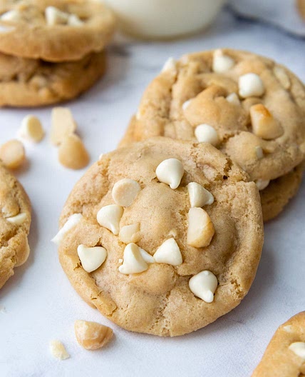 Soft and Chewy Gluten-Free White Chocolate Macadamia Nut Cookies