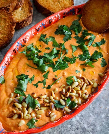 Red Peppers Dip with Feta Cheese