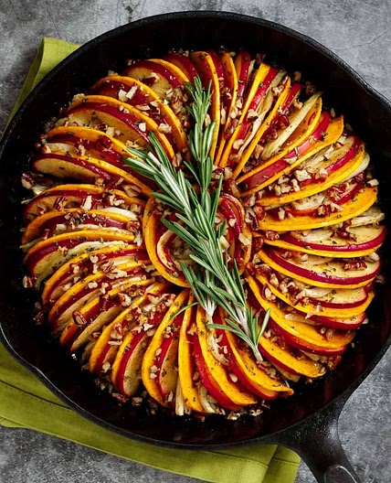 Butternut Squash and Apple Tian with Fennel and Orange