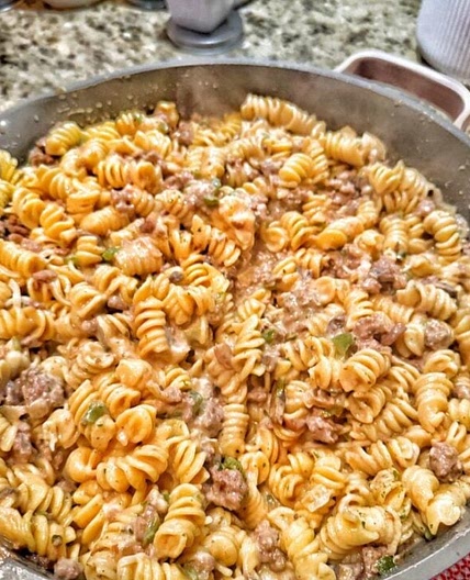 Philly Cheesesteak Pasta