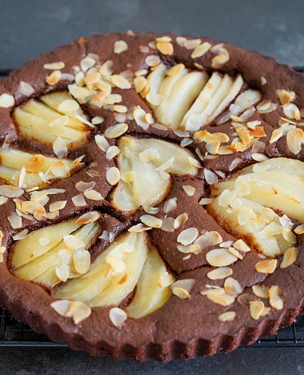 Recette gâteau poires chocolat amande sans beurre et peu sucré