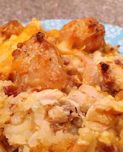 Chicken Ranch Tater Tot Casserole