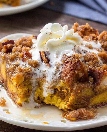 Pumpkin Pie French Toast Bake