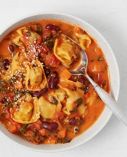 Quick Vegan Tortellini Soup with Cashew Cream