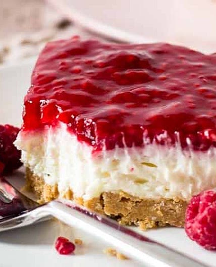 No Bake Raspberry Cheesecake