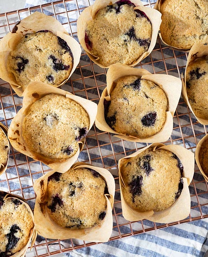 Sourdough Blueberry Muffins