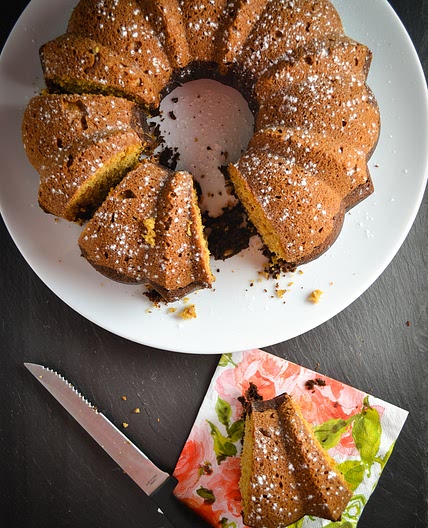 Sweet Potato, Chocolate, and Hazelnut Cake
