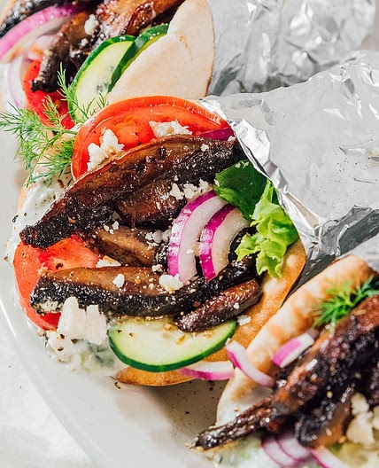 Vegetarian Portobello Mushroom Gyros
