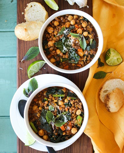 Smoky Chickpea Lentil Soup