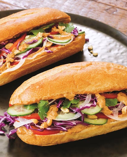 Thai Peanut Veggie Sandwiches