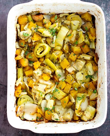 Roasted Golden Beets, Leeks & Fennel - the best Roasted Root Vegetables