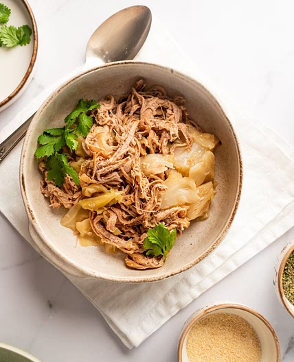 Slow Cooker Kalua Pork with Cabbage