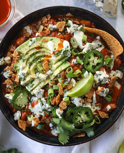 Slow Cooker Buffalo Chicken Chili