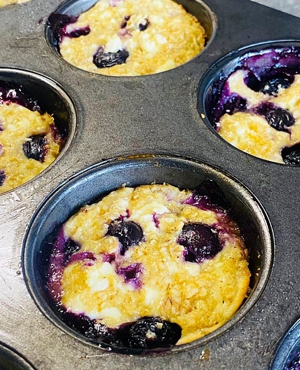 Blueberry Cottage Cheese Bites