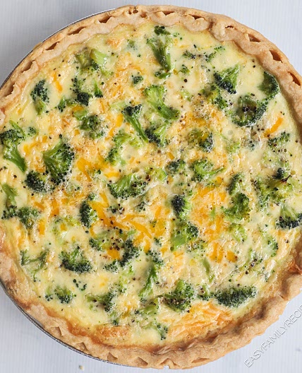 Broccoli Cheddar Quiche