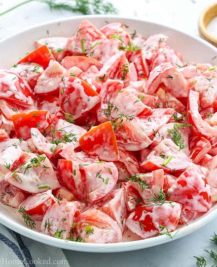Tomato Garlic Salad