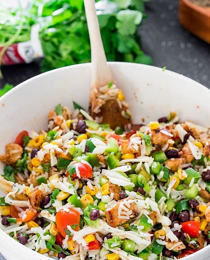 Mexican Chicken and Rice Salad