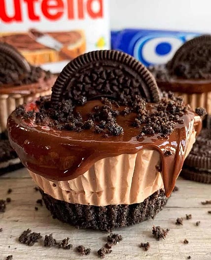 Mini Nutella and Oreo Cheesecakes