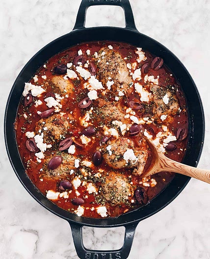 Greek Oregano Braised Chicken Dinner