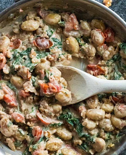 Gorgonzola Gnocchi with Gorgonzola Cream Sauce & Walnuts