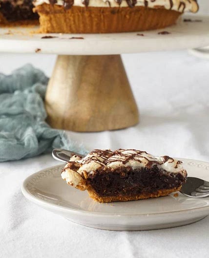 I Can’t Believe It’s Kosher For Pesach S’more Brownie Pie
