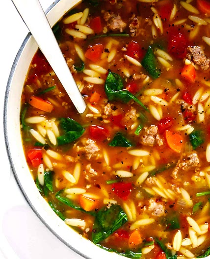 Italian Sausage and Orzo Soup