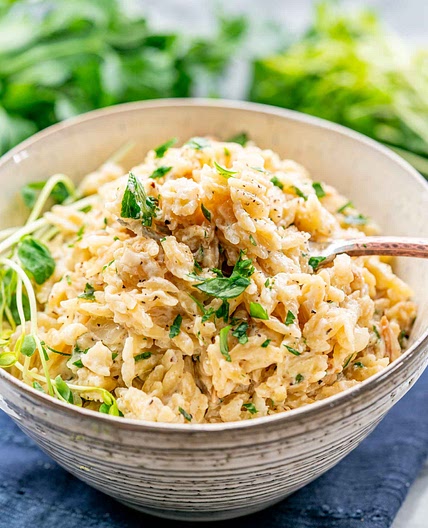 Creamy Garlic Parmesan Orzo