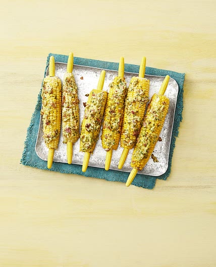Grilled Corn with Spicy Bacon Butter