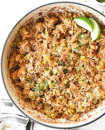 Juicy, Shredded Crockpot Mexican Chicken (5-Minute Prep!)