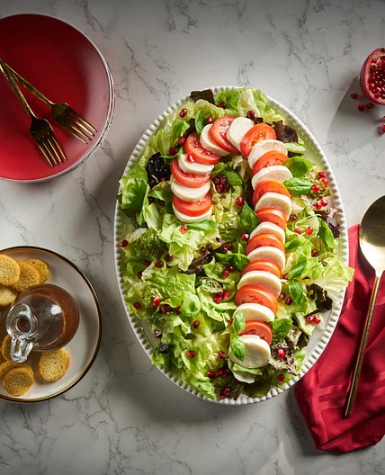 Caprese Candy Cane Salad