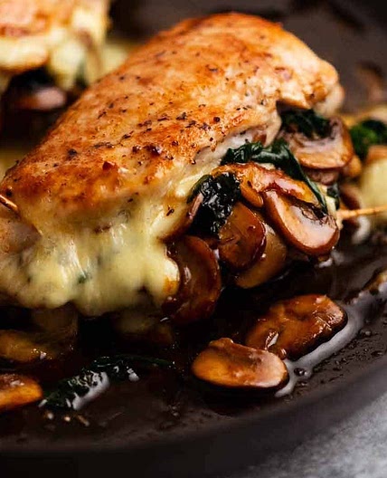 Mushroom Stuffed Chicken Breast