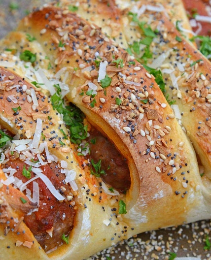 Everything Meatball Stromboli