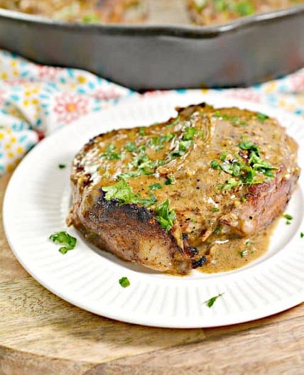 Keto Bacon-Wrapped Pork Chops with Mustard Cream Sauce