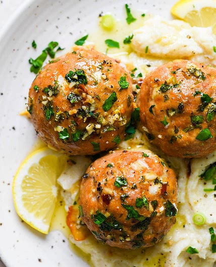 Baked Gluten Free Garlic Herb Turkey Meatballs