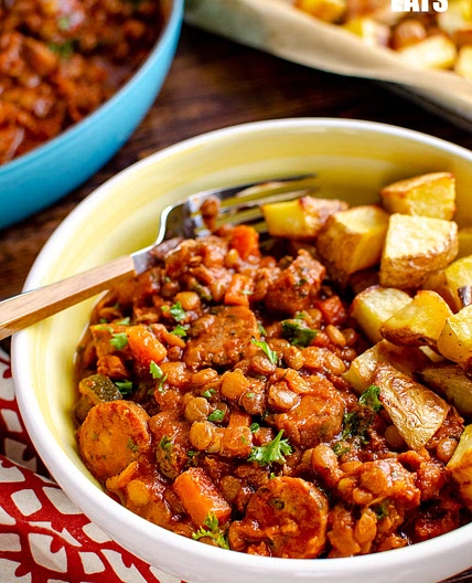 One Pot Sausage and Lentil Casserole