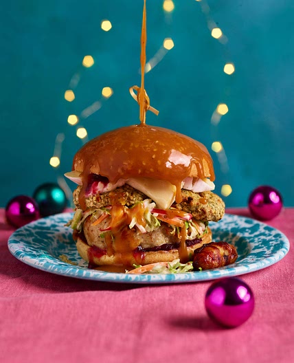 Air Fryer Christmas Burger