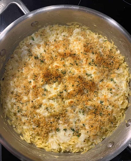 Cheesy Garlic Bread Orzo