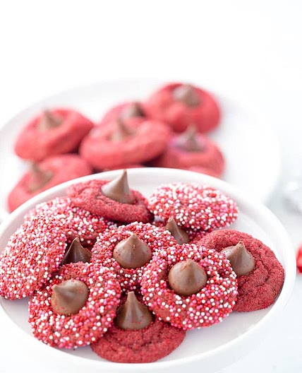 Red Velvet Blossom Cookies